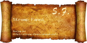 Stromp Fanni névjegykártya